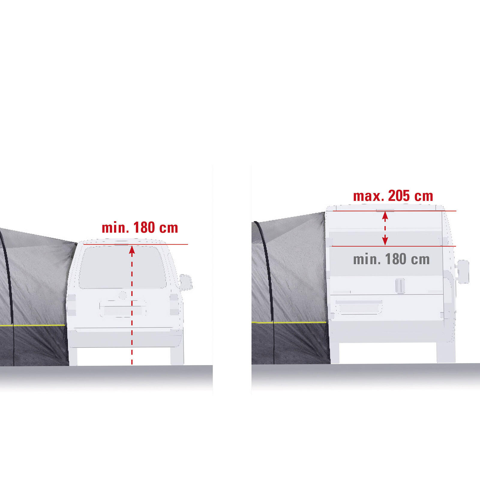 Tenda per autobus Trento 2.0 Furgone SUV da Campeggio viaggio 3/7