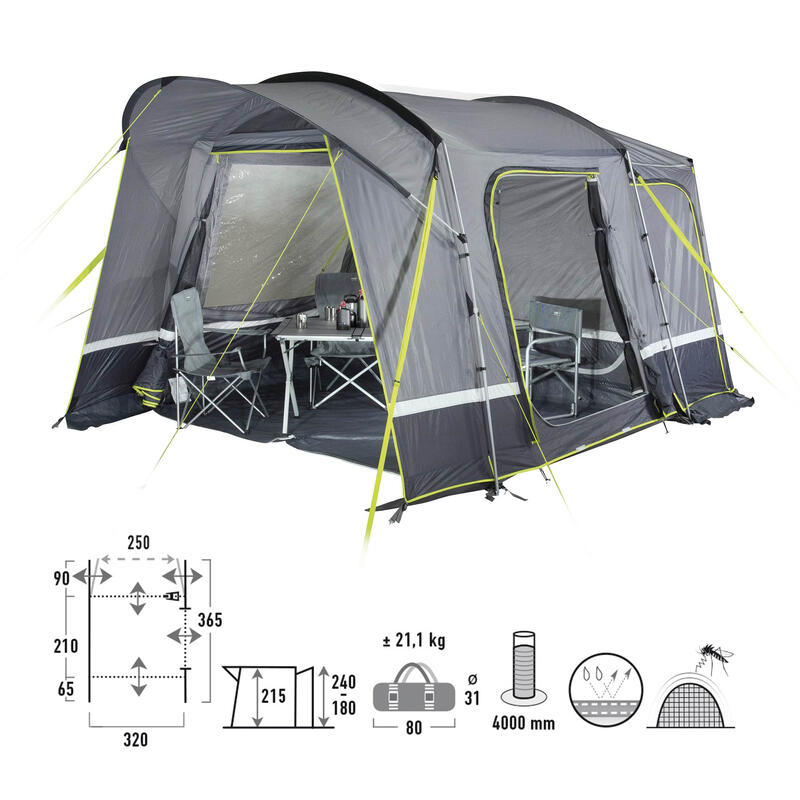 Buszelt Riva 2.0 Camping Vorzelt Busvorzelt Van SUV VW Zelt 180-240 cm