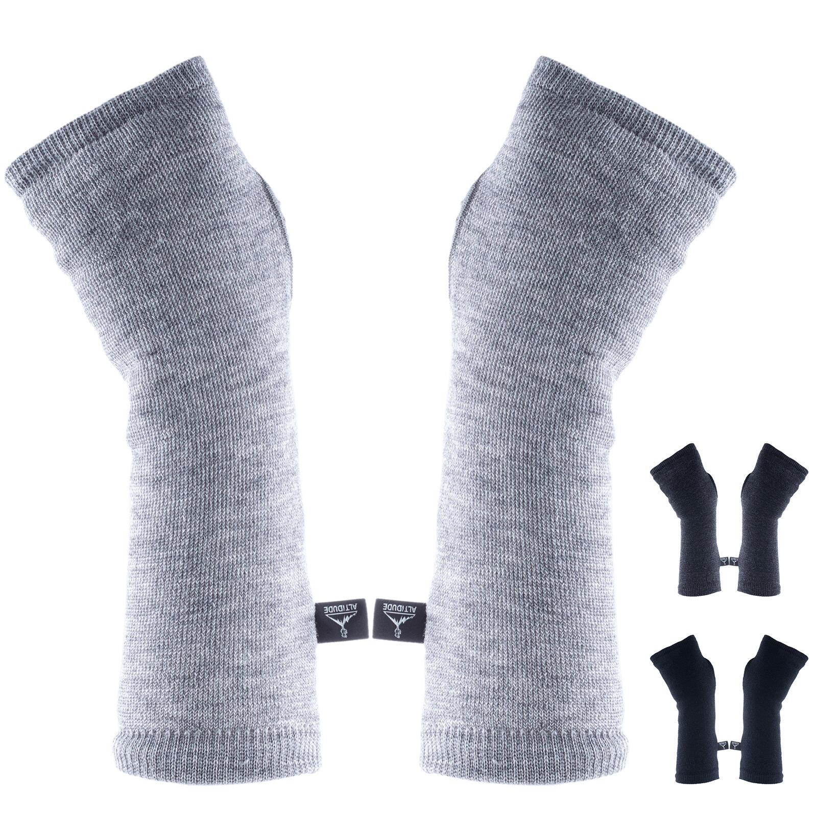 Wristwarmer Terry Arm Stulpen Pulswärmer Fingerlos 100% Merino Wolle 2/5