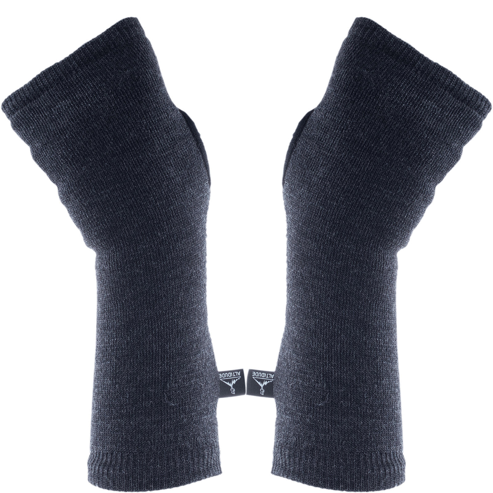 Altidude - Wristwarmer Terry Manchettes Chauffe-poignets Sans Doigts 100% Laine Mérinos - Gants - Gris - Taille Unique - Decathlon