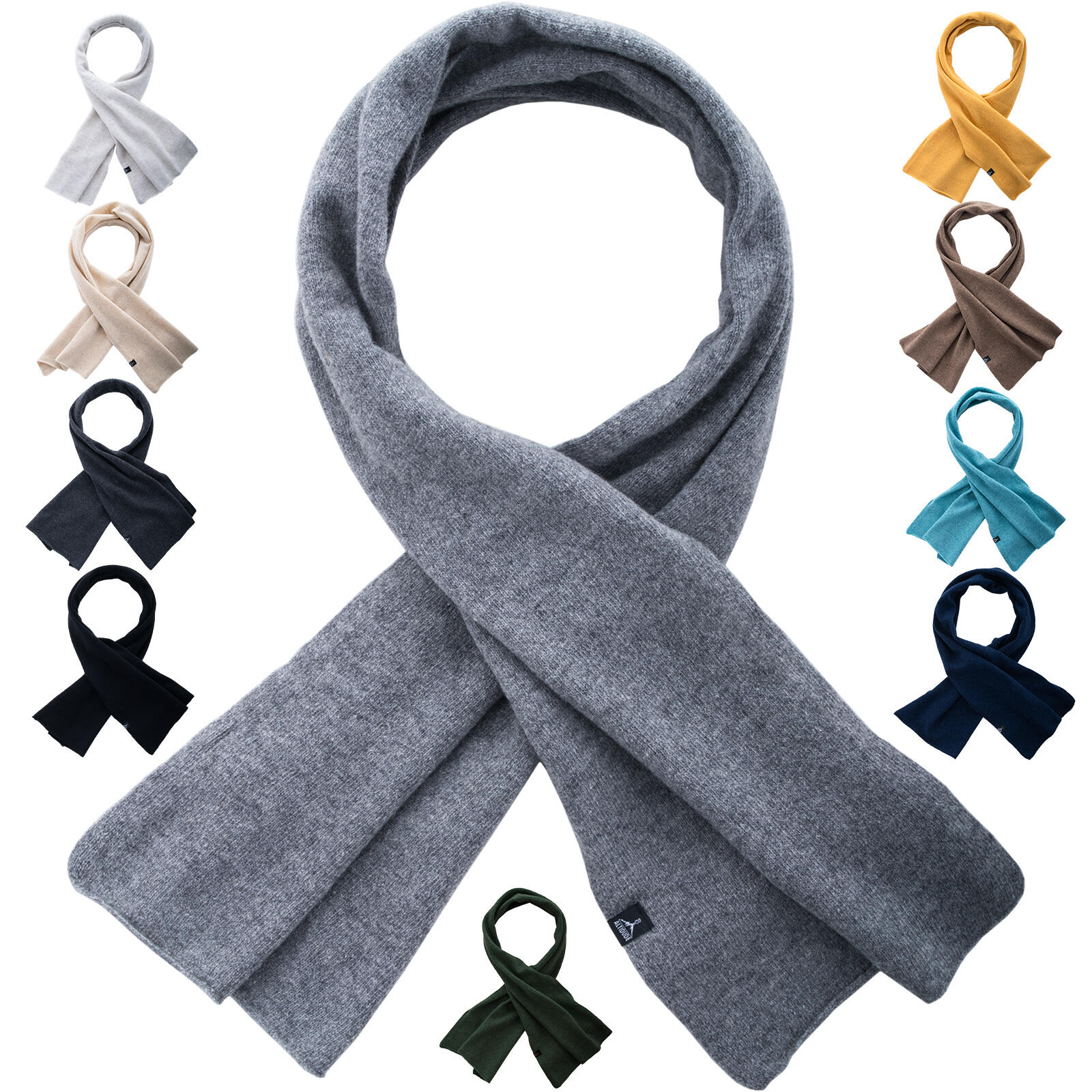 Wollen sjaal Spark fijn gebreide unisex winter lamswol 2/5