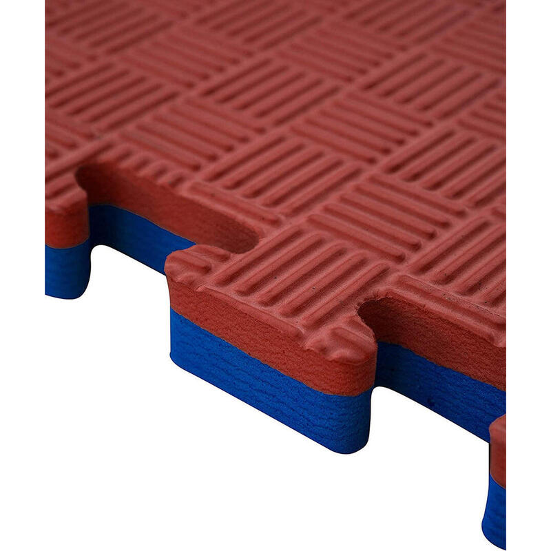 Tatami Profesional Puzzle Fitness 100x100x4 cm Azul y Rojo | Decathlon