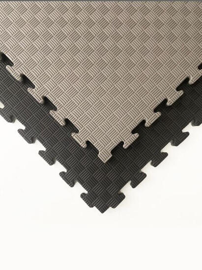 Set 30 Dalles Tatami Puzzle Pro 100×100×4cm Noir et Gris