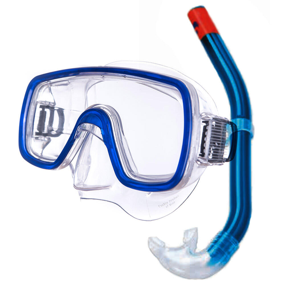 SALVAS Set Kalua maschera subacquea + snorkel occhiali da nuoto adulti