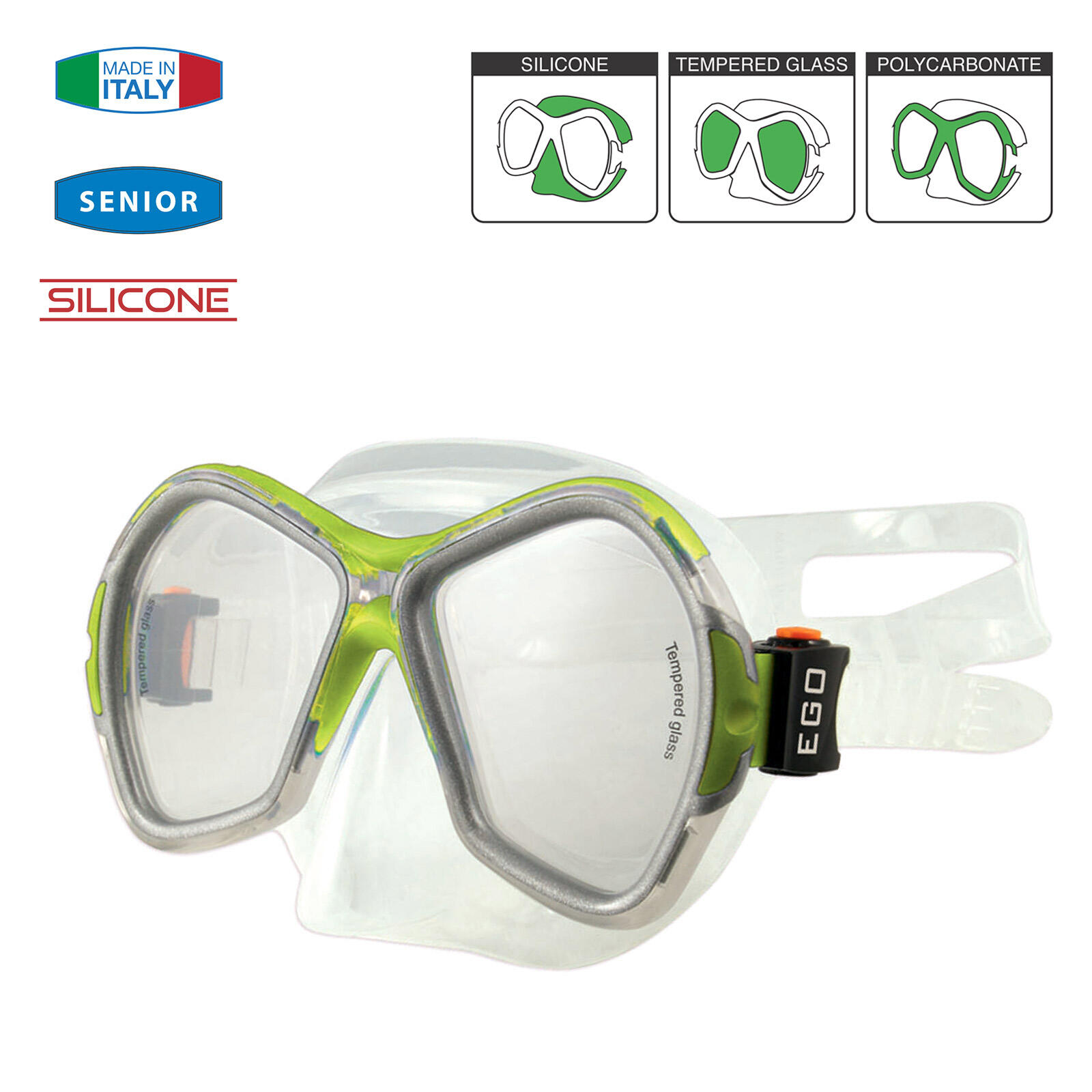 Duikmasker Phoenix Snorkel Zwembril Volwassenen Silicone 2/5