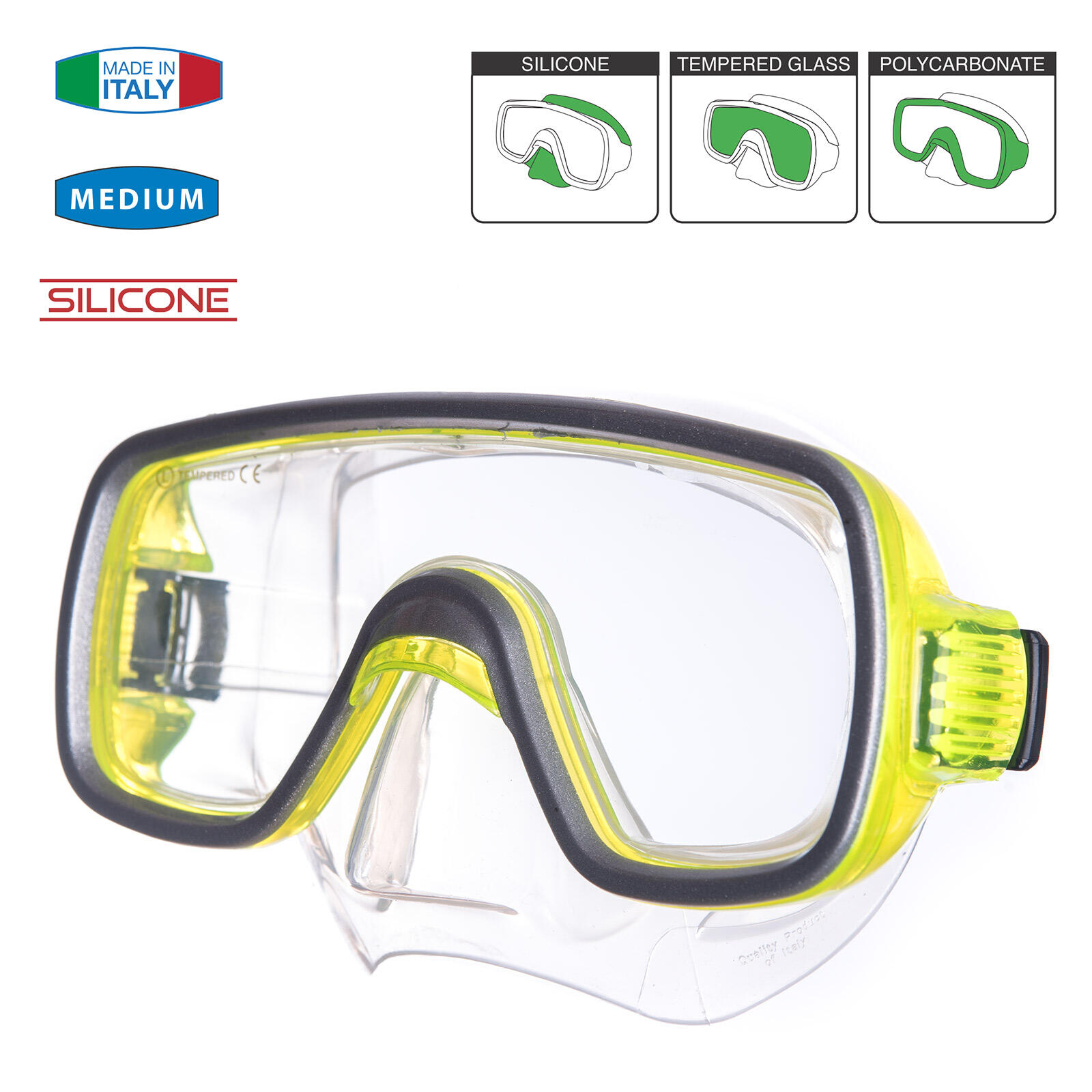 Máscara de buceo juvenil Geo snorkel gafas silicona 2/5