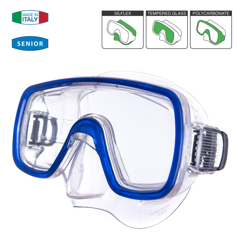 Masque de plongée Domino Sr Tuba Lunettes natation anti-buée Adultes