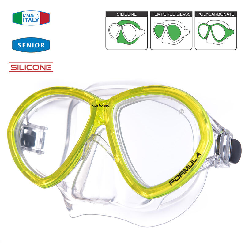 Masque de plongée Formula Tuba Lunettes natation Silicone Adultes