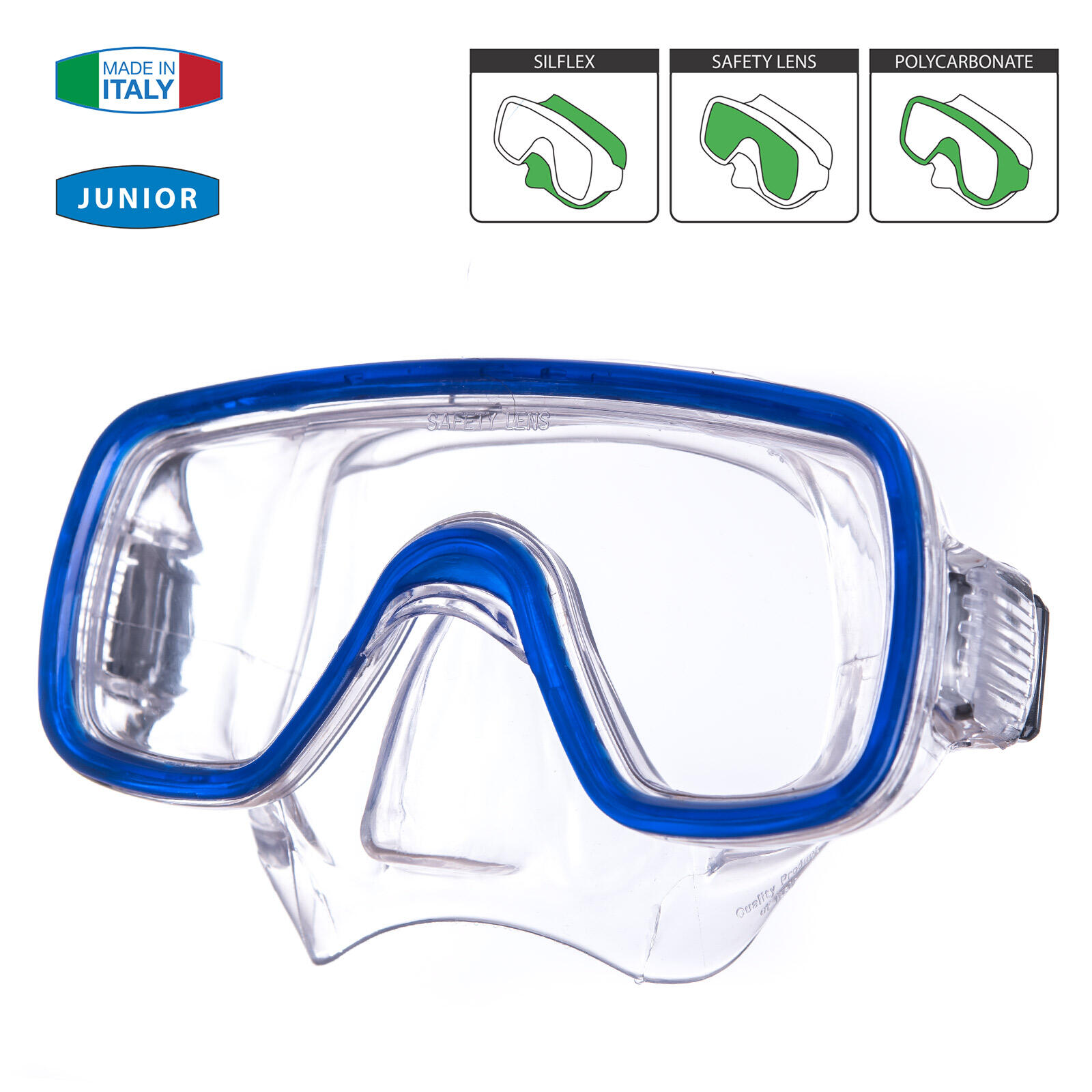 Kinder duikbril Domino snorkel masker neus 4/5