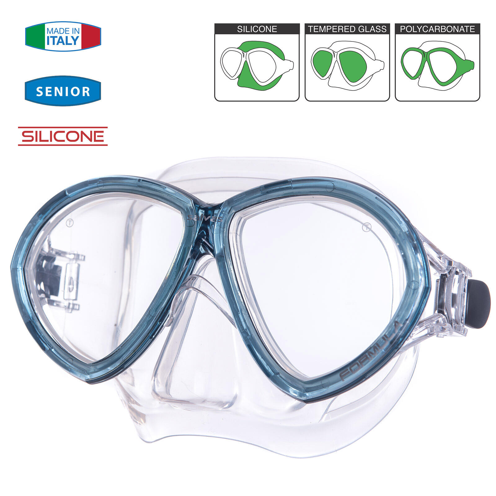 Duikmasker Formule Snorkel Zwembril Silicone Volwassenen 4/5
