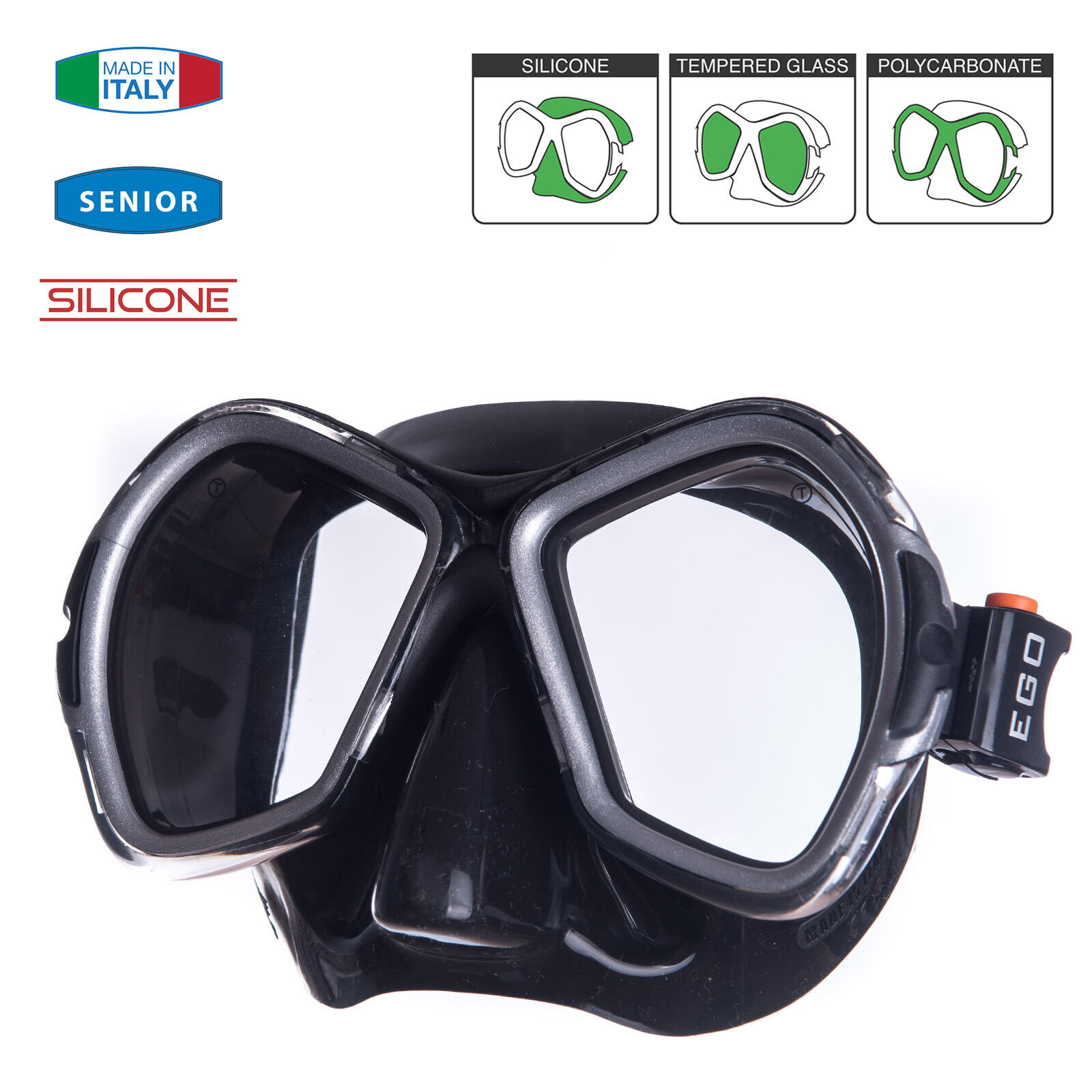 Duikmasker Phoenix Snorkel Zwembril Volwassenen Silicone 2/5