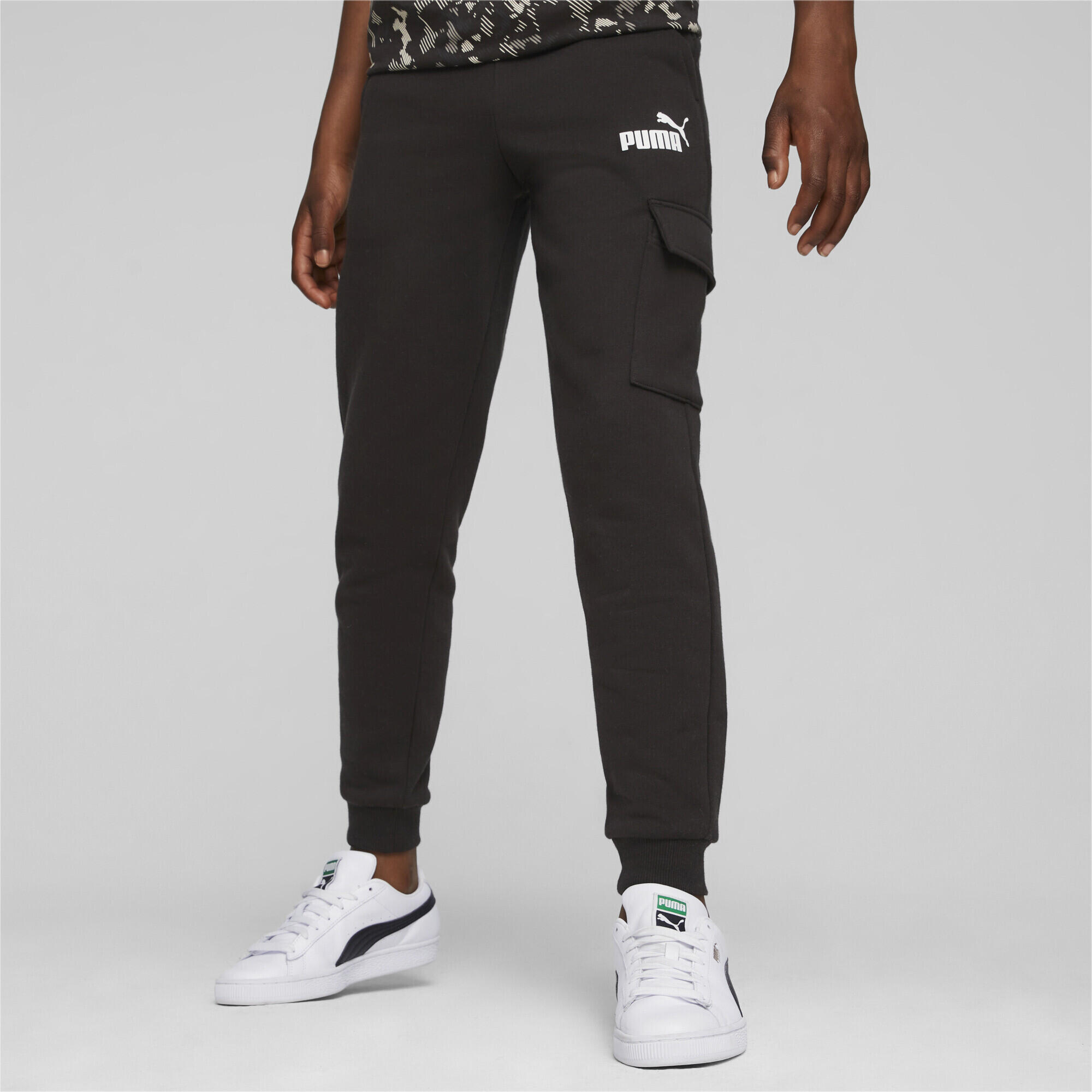 Pantaloni cargo Essentials da ragazzo PUMA Black 2/5