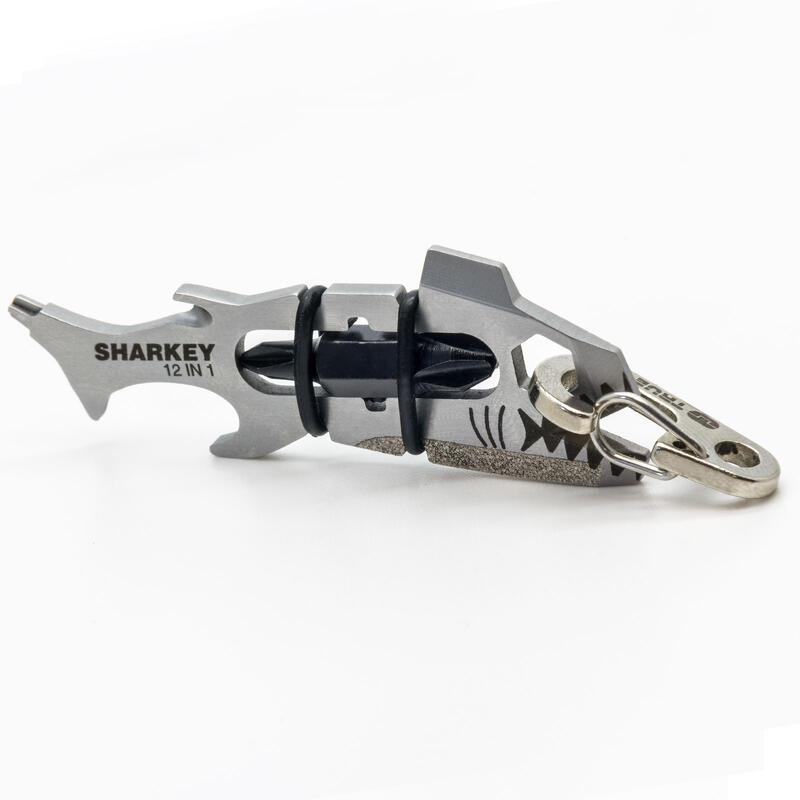 Sharkey 12-in-1 Mini Multi Tool Couteau de poche Porte-clés