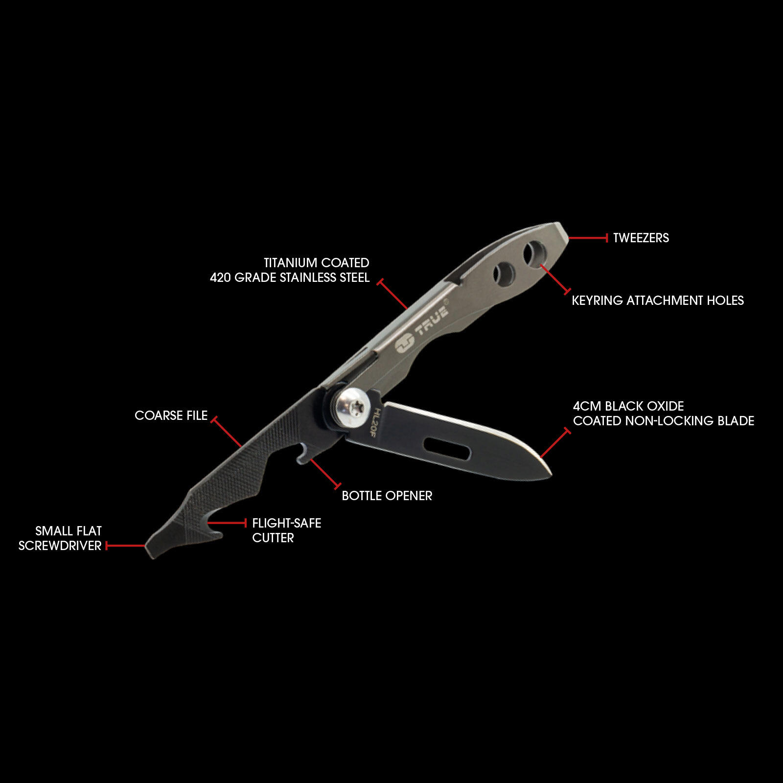 Coltello tascabile Pinzetta Mini Multi Tool pieghevole Portachiavi 4/7