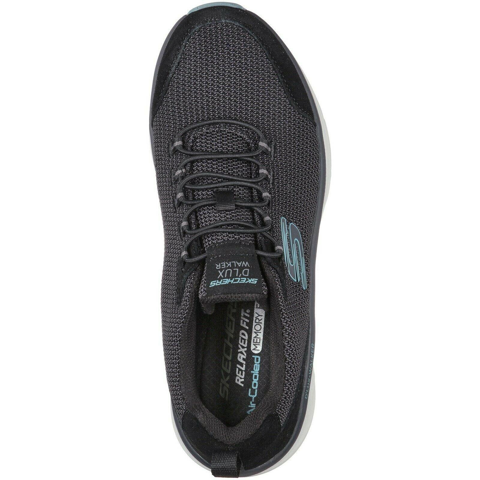 Mens D´Lux Walker Bersaga Leather Relaxed Fit Trainers (Black) 4/5
