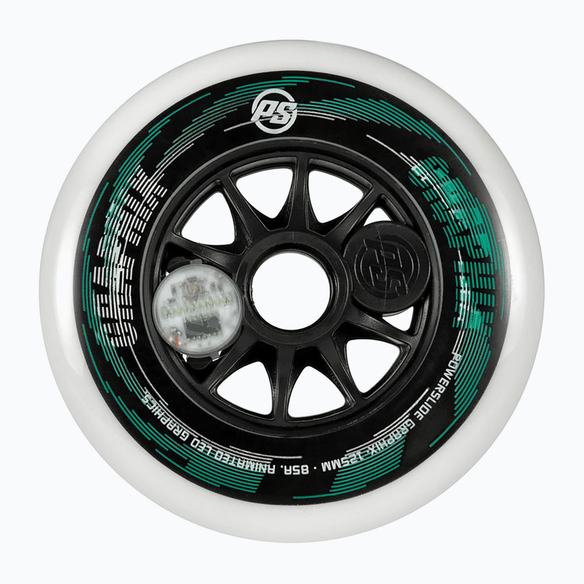 POWERSLIDE Rueda Patines con Luces Powerslide Graphix  125 mm blanco