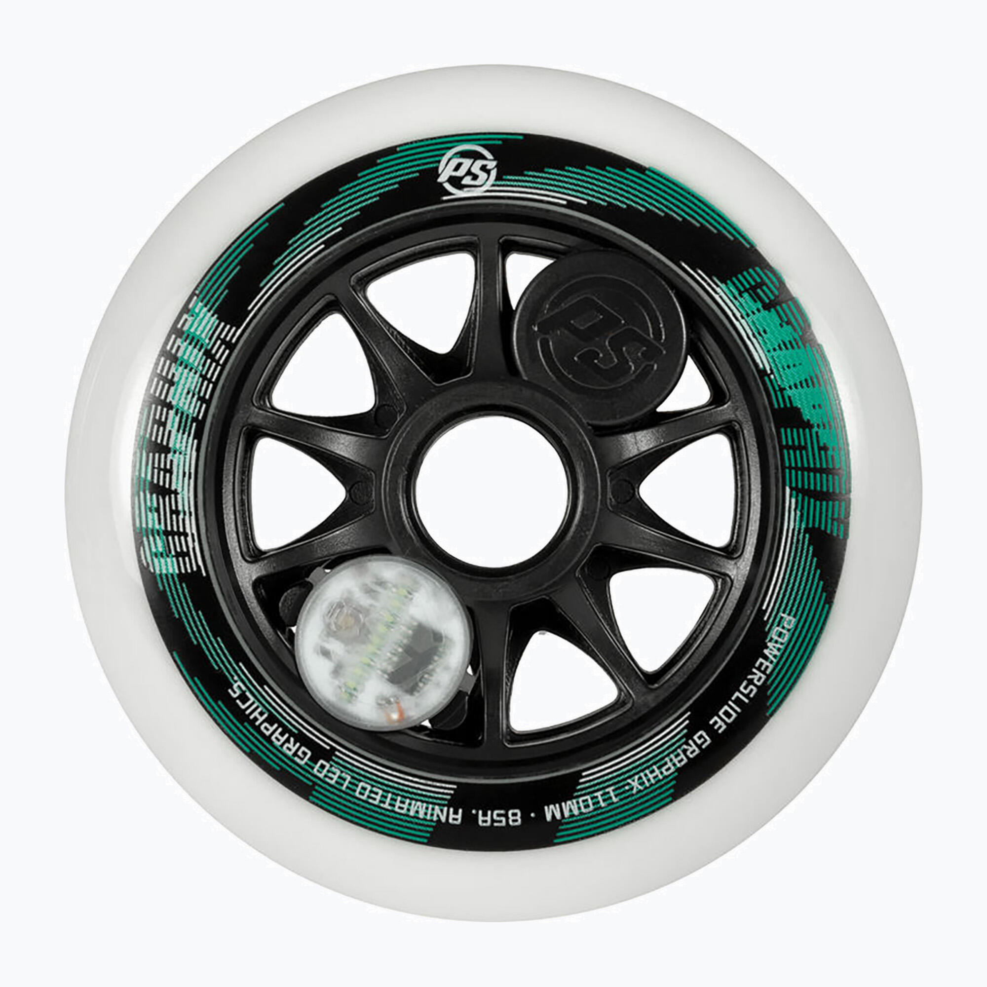 POWERSLIDE Rueda Patines con Luces Powerslide Graphix  110 mm blanco