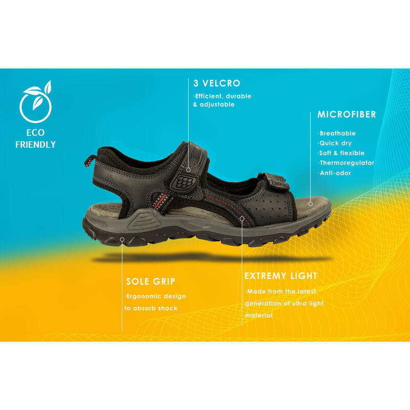 Sandalias de Senderismo Trekking Zerimar de Piel para Hombre