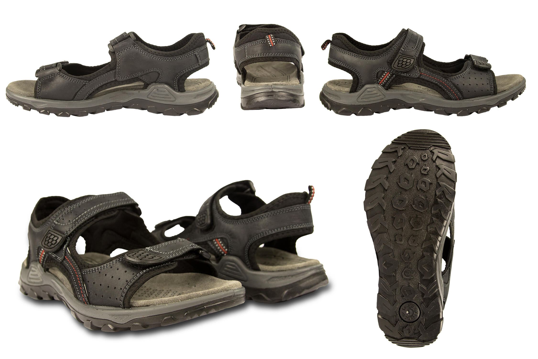 Sandalias de Senderismo Trekking Zerimar de Piel para Hombre 2/5