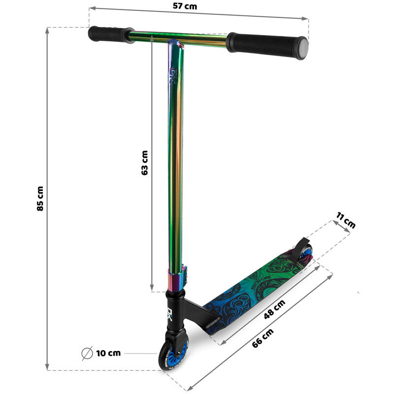 Monopattino monopattino adulto Evo Street Black Rainbow, Multicolour