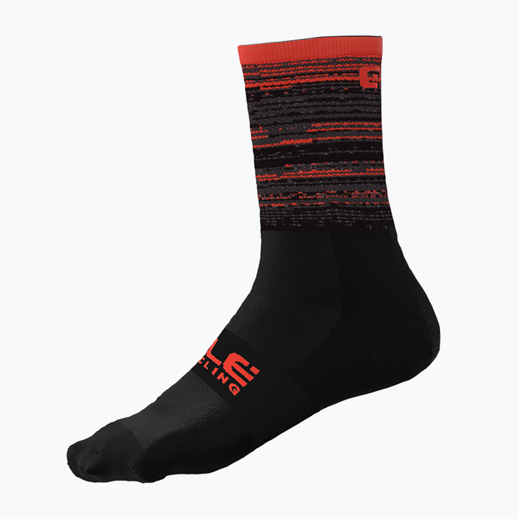 Chaussettes Unisexe Alé Q-Skin Scanner Noir/Orange 4/5