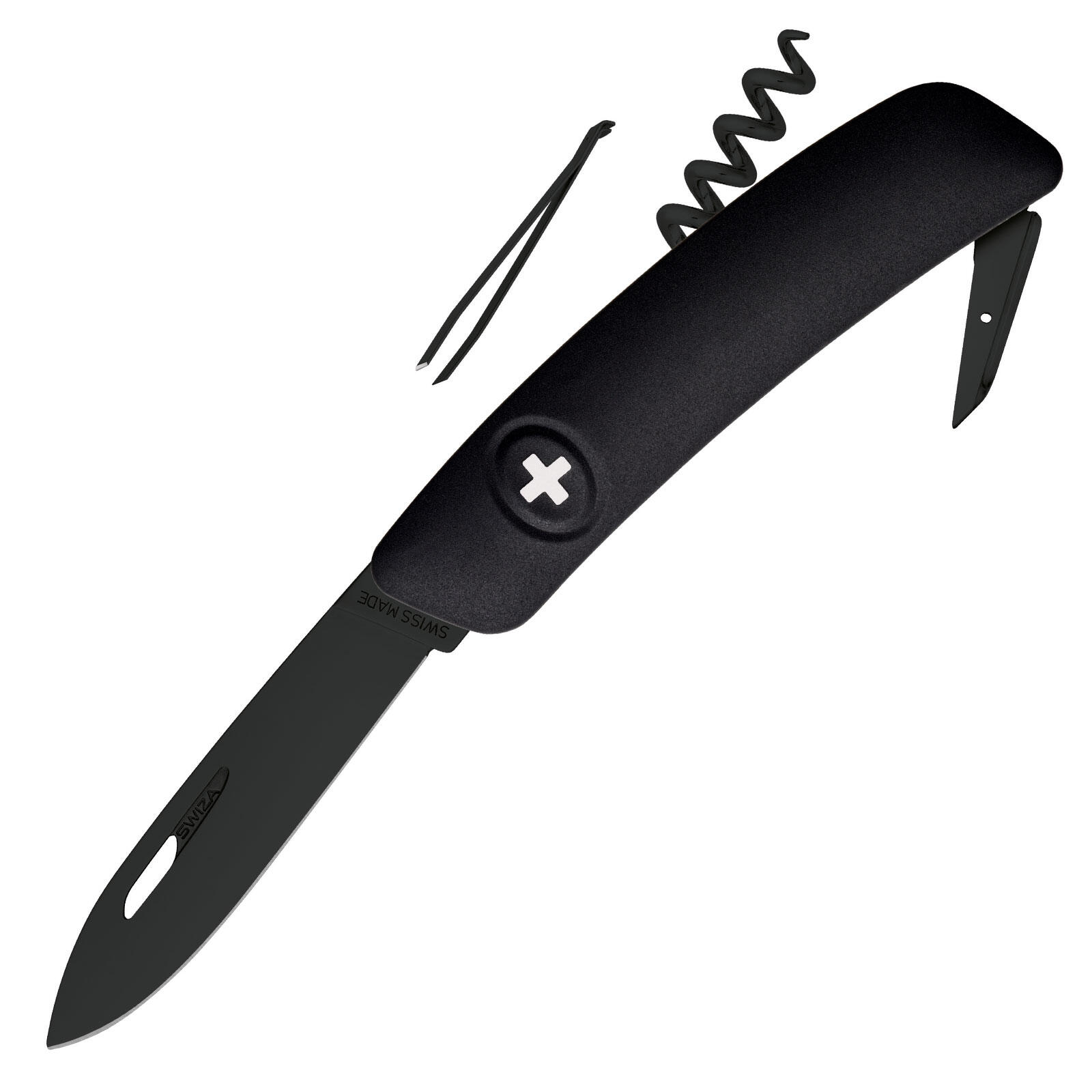 Coltello svizzero D01 AllBlack tascabile pieghevole 6 funzioni 2/4