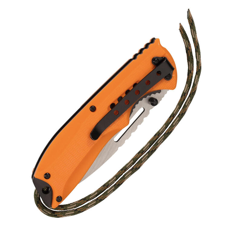 Einhandmesser Orange Survival Klappmesser Paracord Taschenmesser AISI