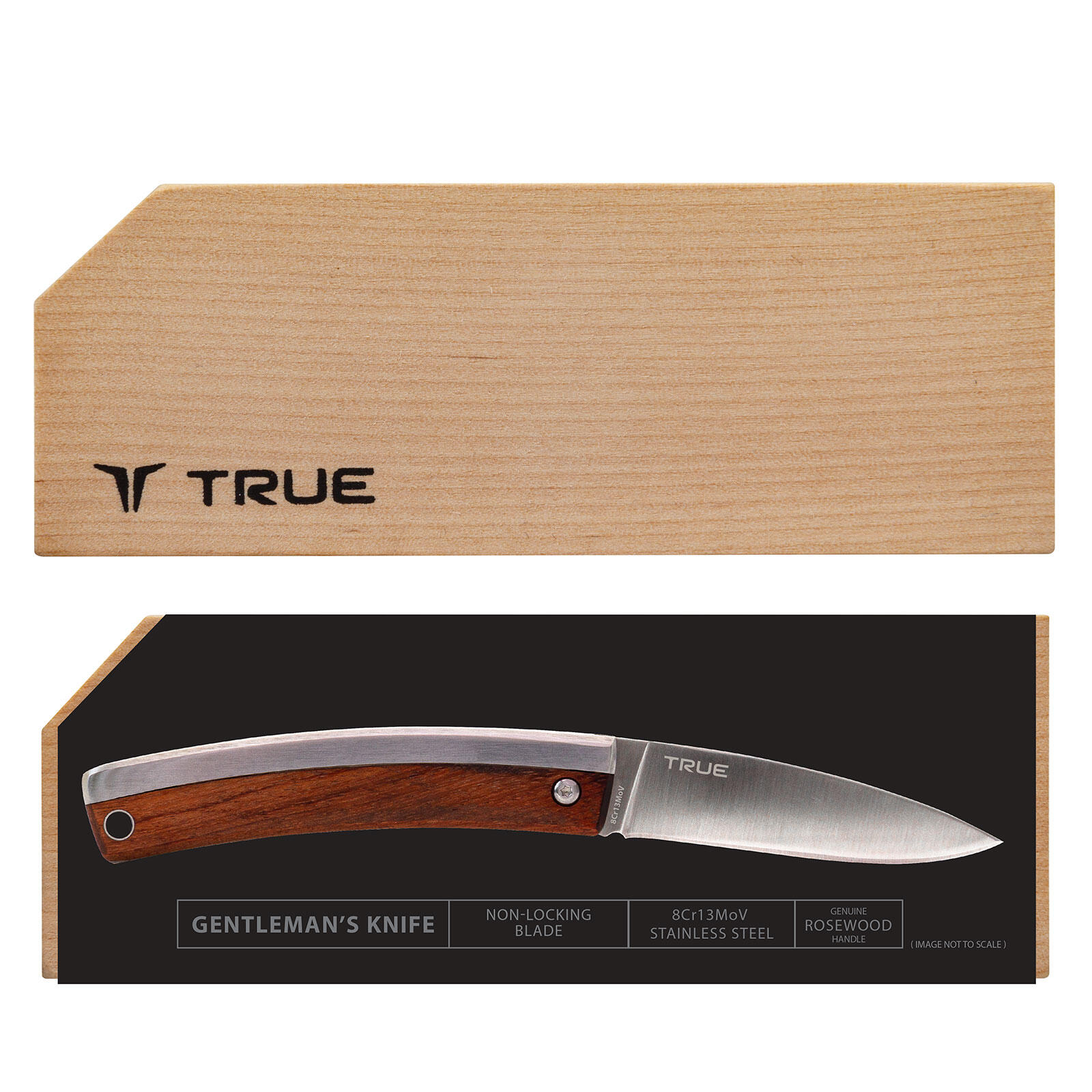 TRUE UTILITY Klappmesser Gentlemans Knife Taschen Messer Rosenholz Griff 63 g 5/5