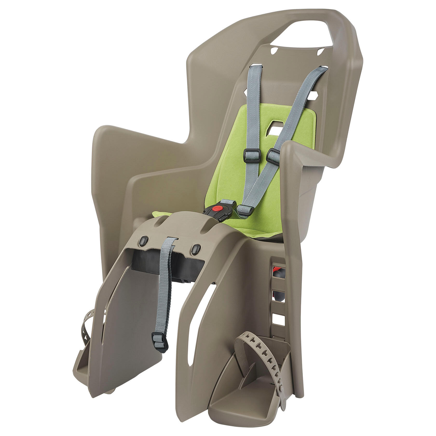 Polisport - Siège Enfant Vélo Arrière Porta-bagages Koolah Brun / Vert - Siège Vélo Enfant - Marron|vert - Taille Unique - Decathlon