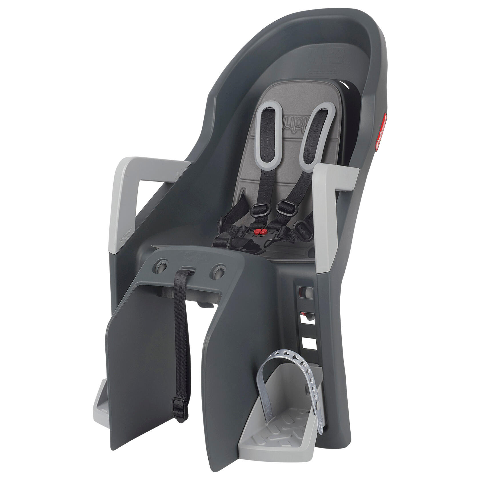 POLISPORT MOVE Seggiolino Posteriore Bambini Bici Portapacchi  Guppy Maxi + Grigio Scuro