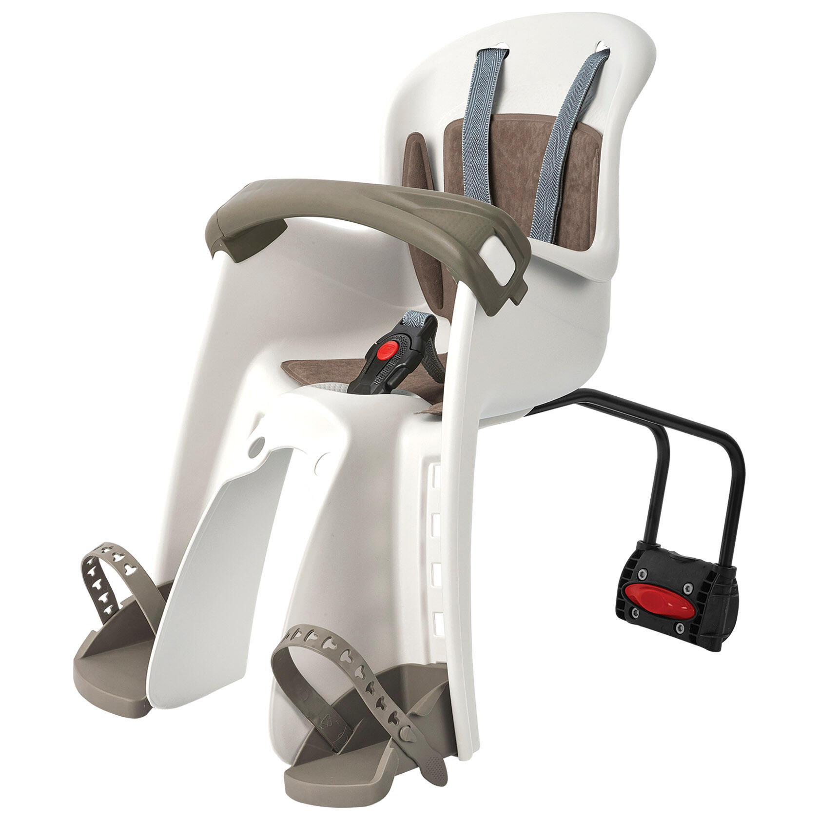 Polisport - Siège Avant Pour Vélo Fixation Au Cadre Bilby Beige - Siège Vélo Enfant - Beige|blanc|marron - Taille Unique - Decathlon