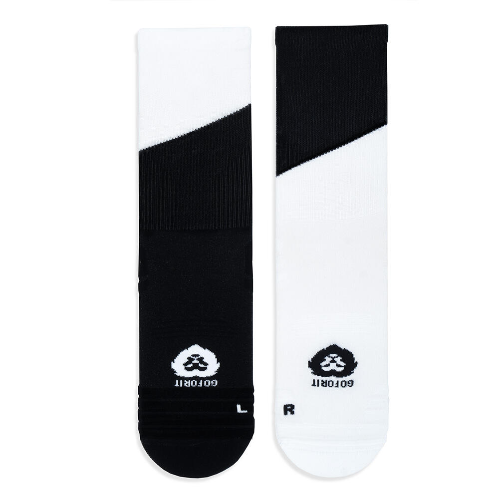 Anytlme Anywhere chaussette de course unisexe, tricotée couleur blanch et noir 5/6
