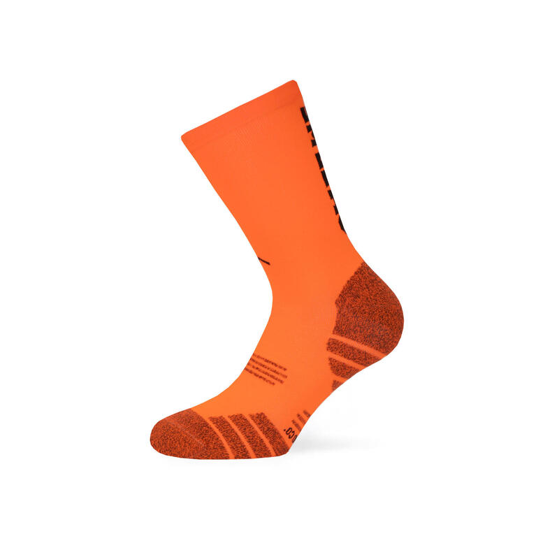Call Me chaussette de course unisexe, tricotée couleur orange fluo