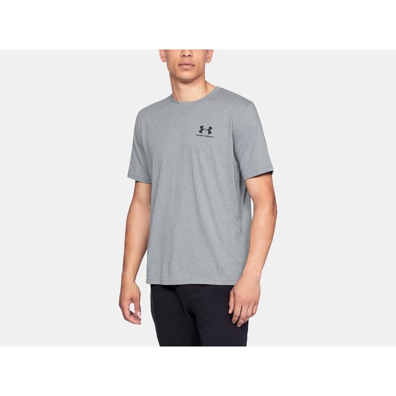 T-shirt Under Armour Sportstyle Left Chest, Noir, Hommes