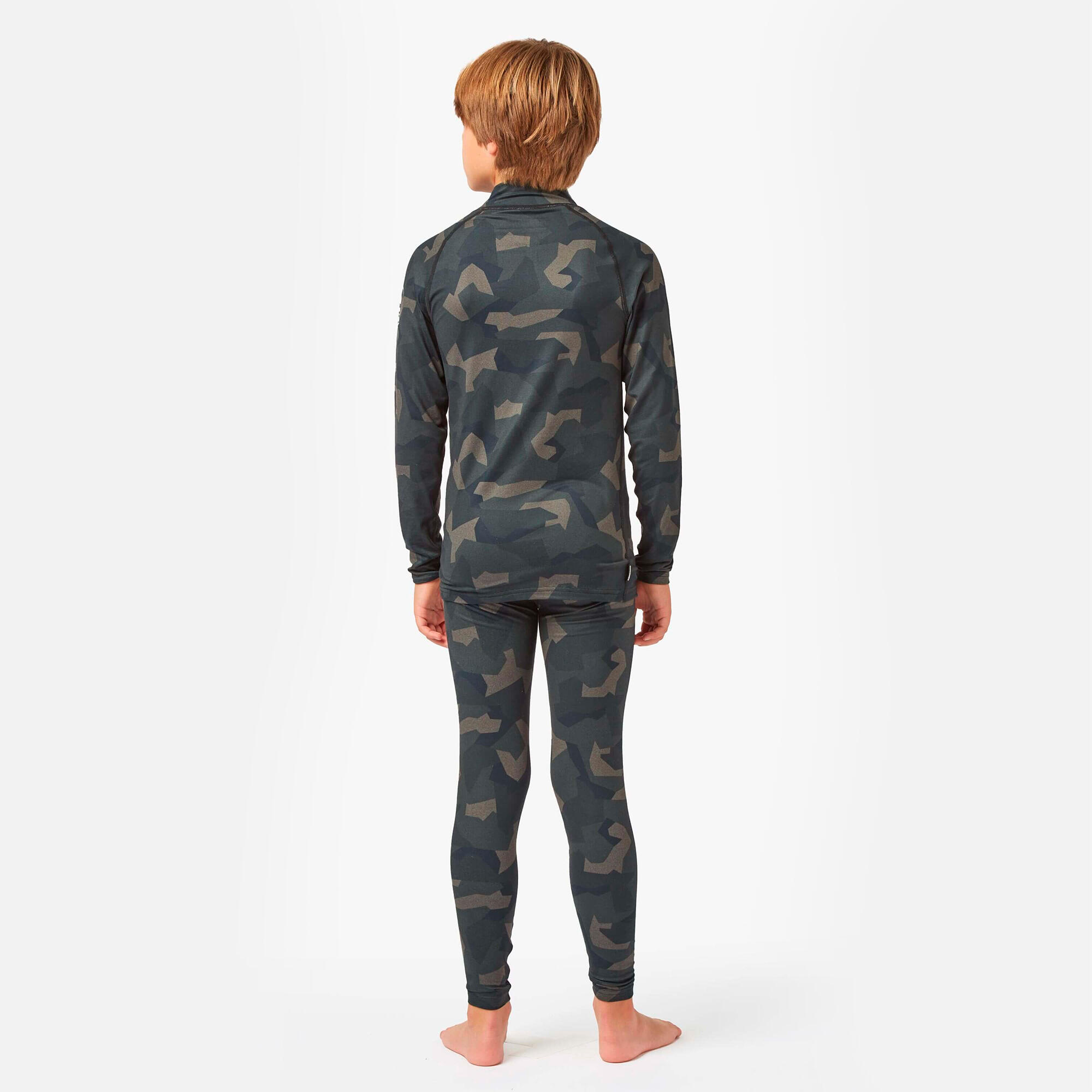 Bodyfit Limited Edition Zip Neck Forest Geo Camo 4/4