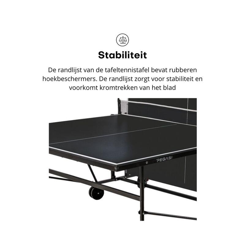 Tischtennisplatte Pegasi 500 Indoor Schwarz