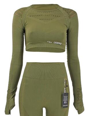 Sport top army green