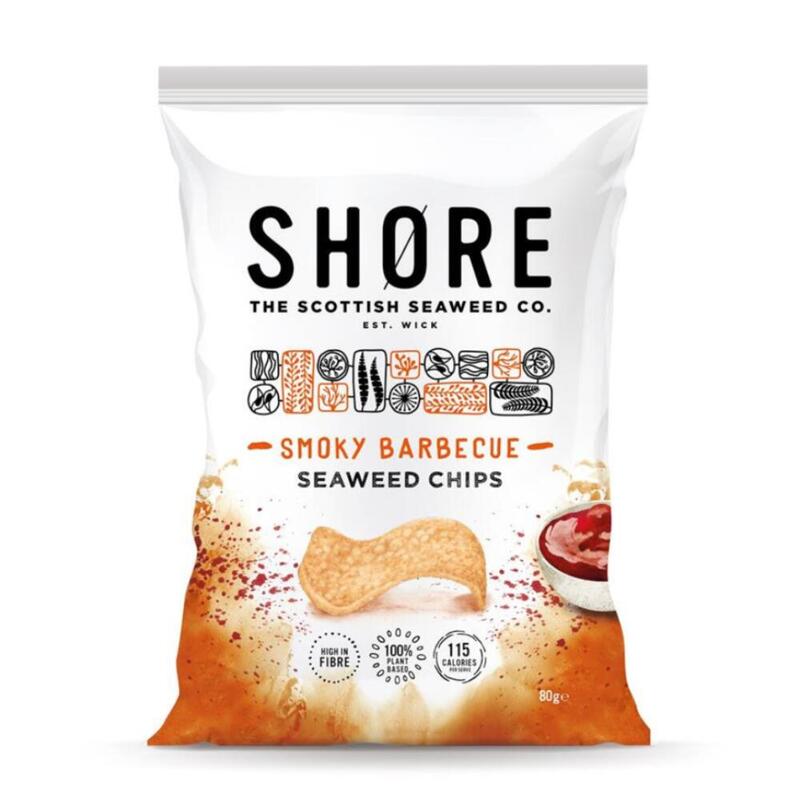 Smoky Barbeque Flavor Seaweed Chips Sharing Bag (80g) - 6 Packs