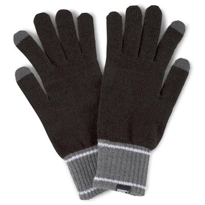 Gebreide handschoenen puma black dark gray heather