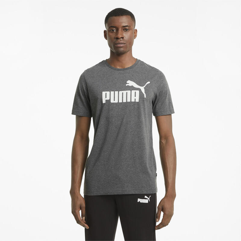 Camiseta Essentials Heather Hombre PUMA Black