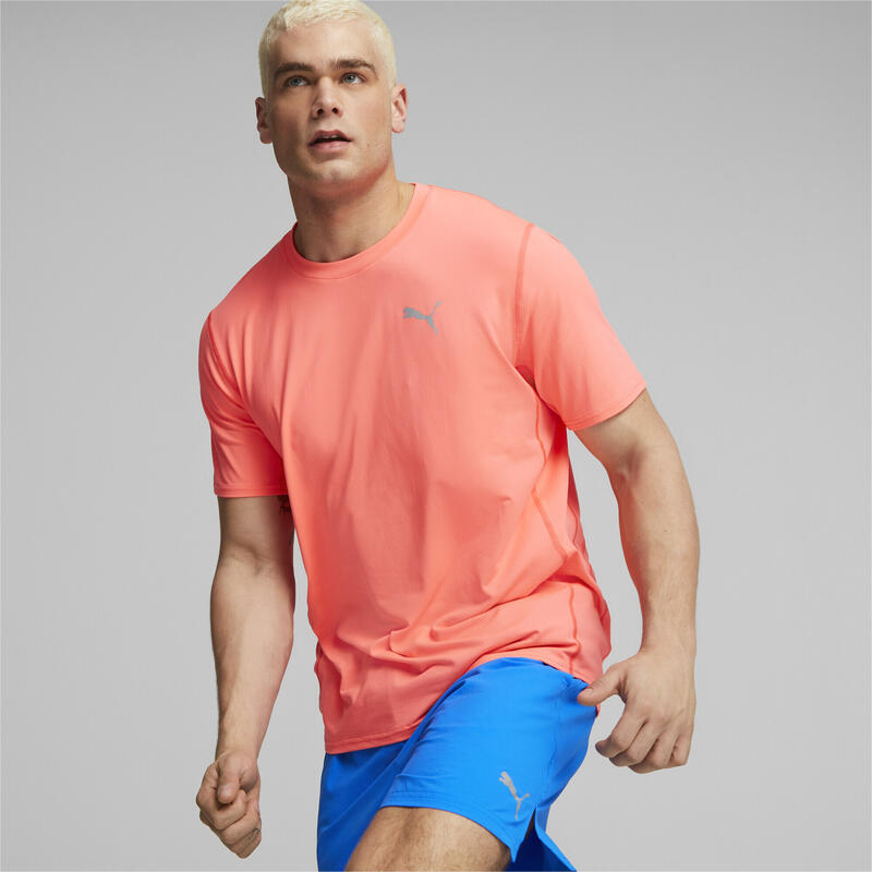 Cloudspun kurzärmliges Lauf-T-Shirt Herren PUMA Fire Orchid Red