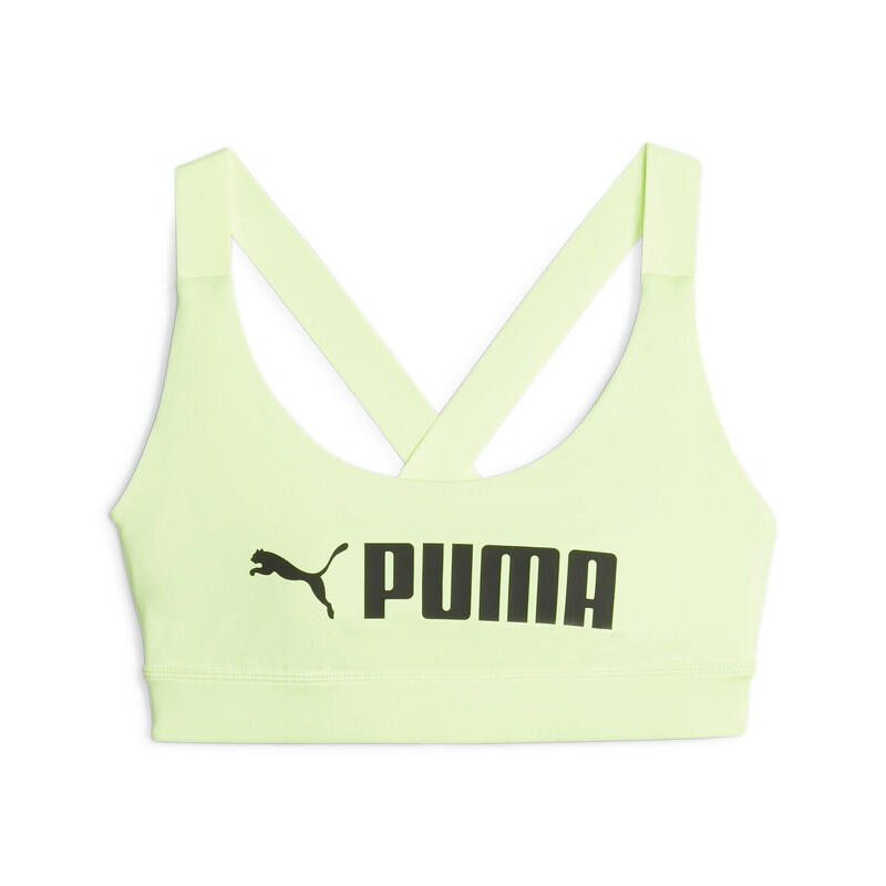 PUMA Fit Mid Support Trainings-BH Damen PUMA Speed Green Black