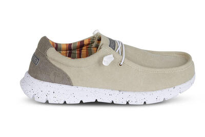 Scarpe leggere per camminare unisex Junglo Two Dk Beige Stripes