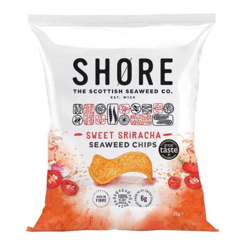 Sweet Sriracha Chilli Flavor Seaweed Chips (25g) - 12 Packs