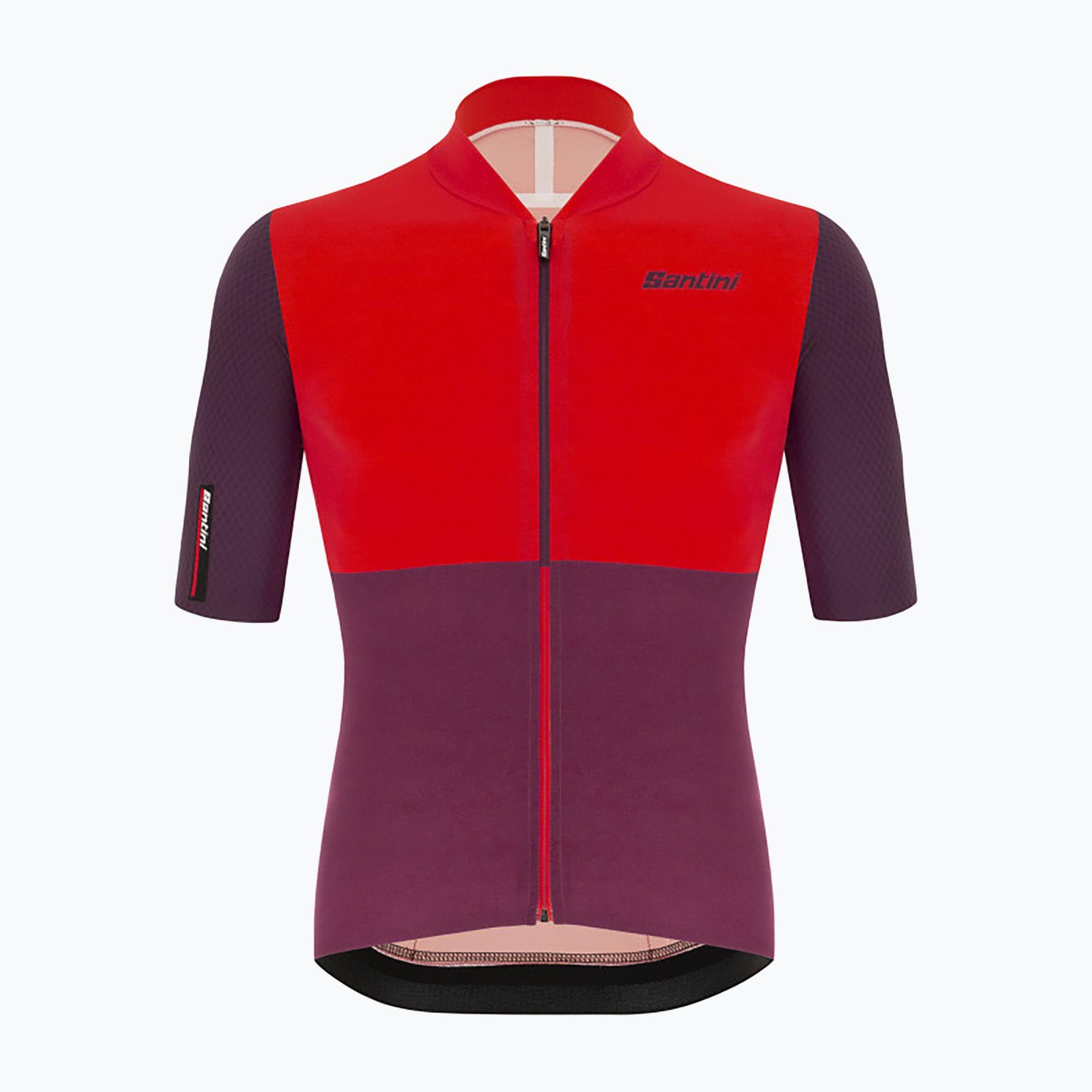 Santini - Maillot Cycliste Homme Santini Redux Istinto - Maillot Manches Courtes - Rouge - 40 M - Decathlon