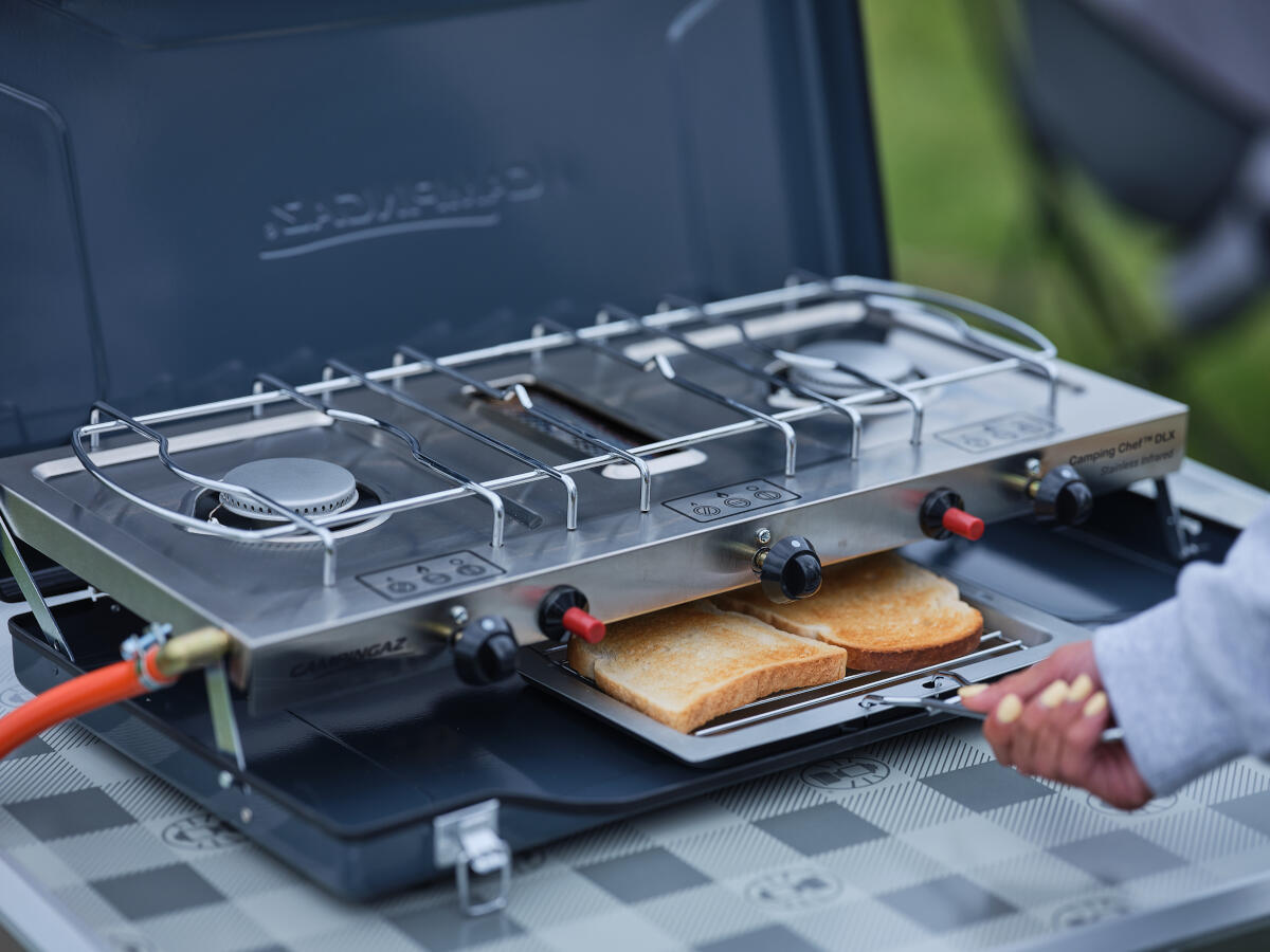 Campingaz Camping Chef DLX Stainless Infrared Gas Stove 5/7