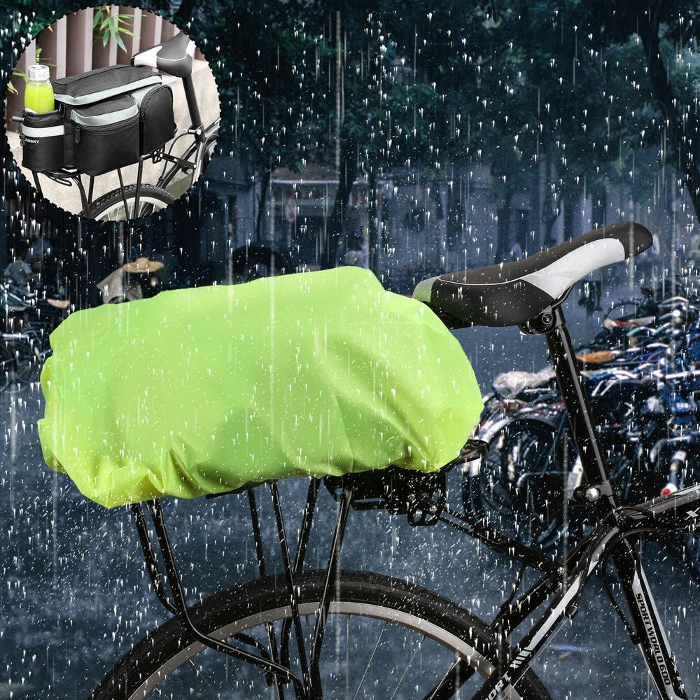 Waterdichte regenhoes voor fietstas of rugzak 2/3