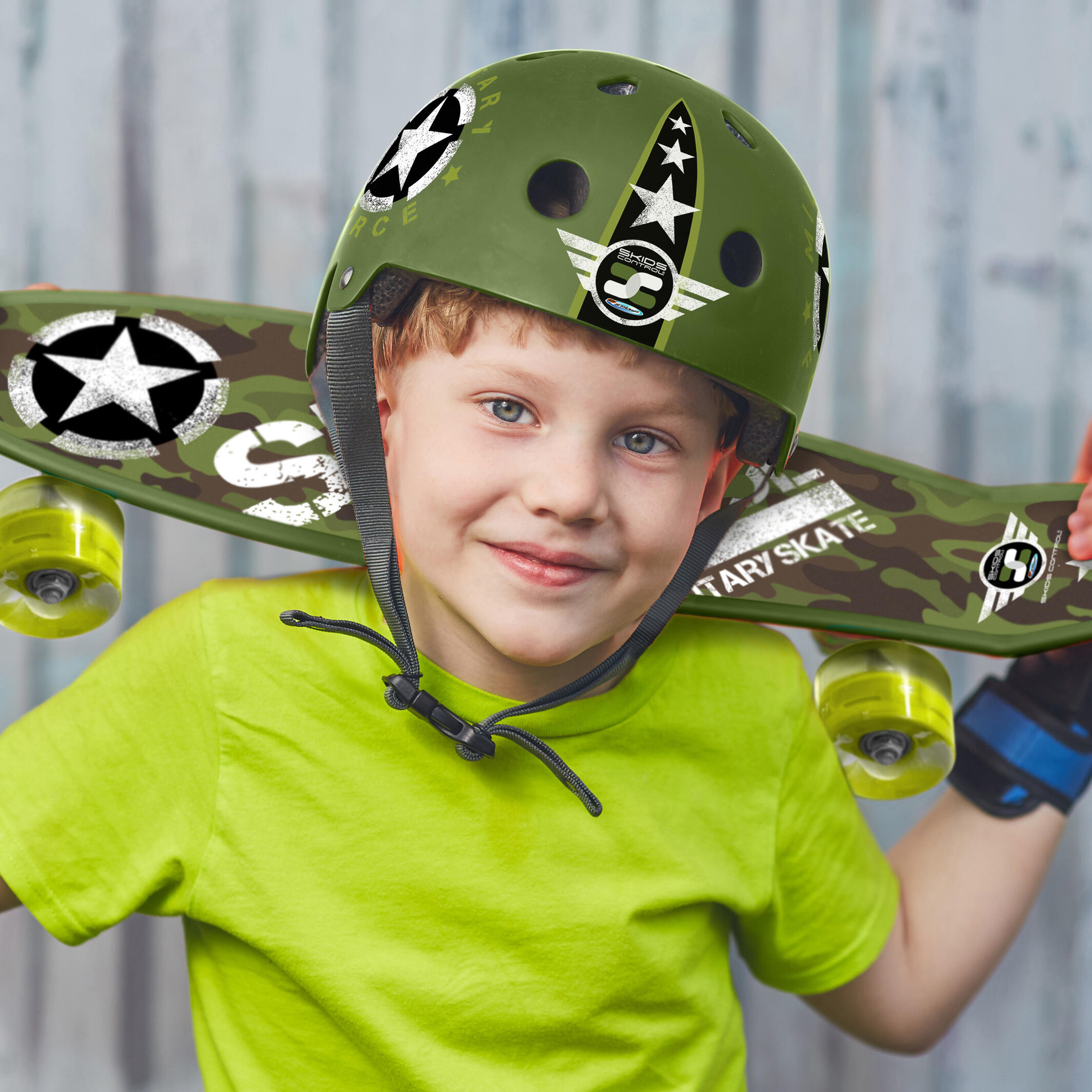 Casco Ciclismo per Bambini Stamp 54-60 cm Verde 4/4