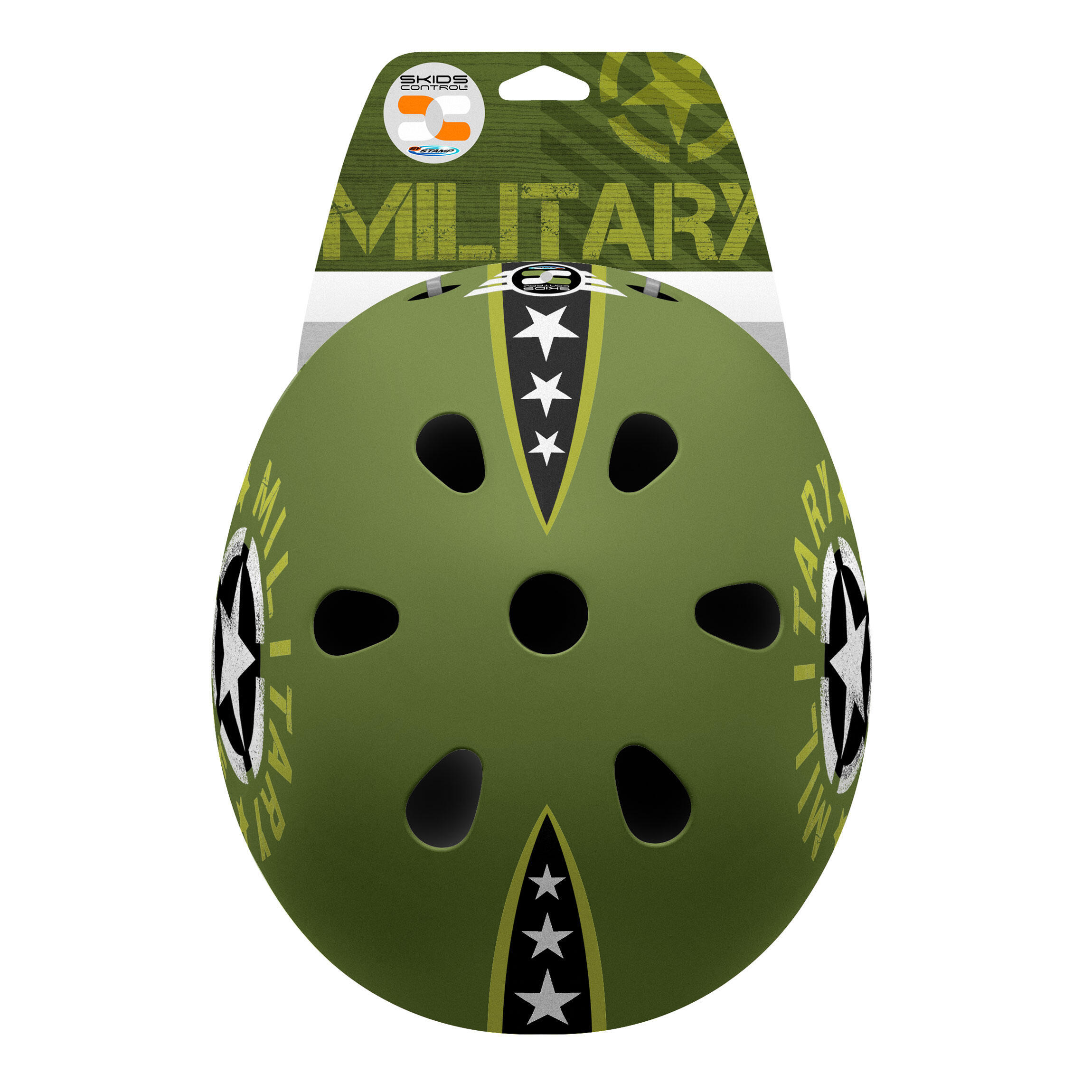Casco Ciclismo per Bambini Stamp 54-60 cm Verde 3/4