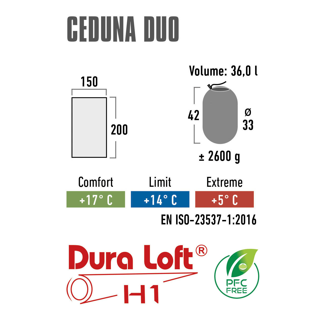 Saco Cama High Peak Ceduna Duo 4/6